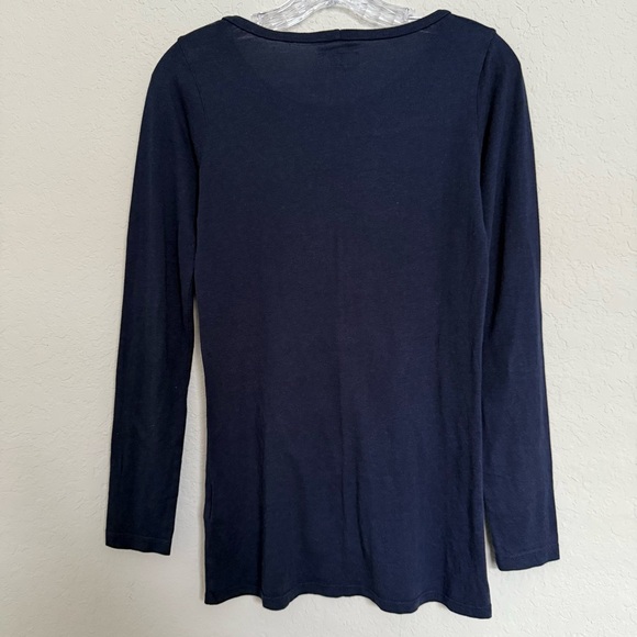 Lauren Moshi Blue Varsity Wildcats Top Size XS Long Sleeve Preppy Made in USA - Picture 2 of 7